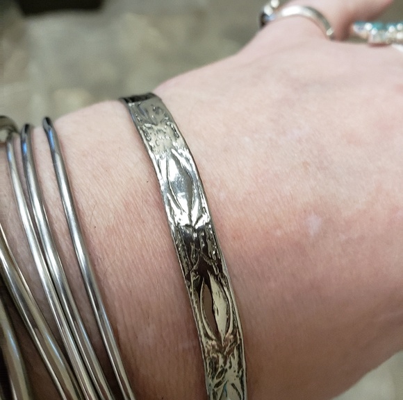 TAXCO MEXICO SOLID .925 BANGLE story teller bracelet rare - Picture 3 of 7